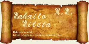 Mahailo Mileta vizit kartica